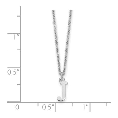 10K White Gold Cutout Letter J Necklace – view 3