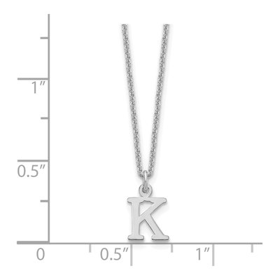 10K White Gold Cutout Letter K Necklace – view 3