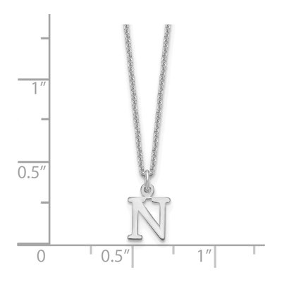 10K White Gold Cutout Letter N Necklace – view 3