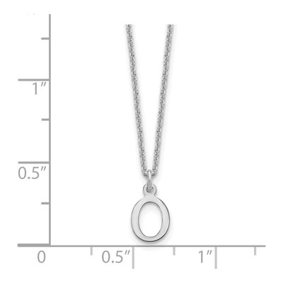 10K White Gold Cutout Letter O Necklace – view 3