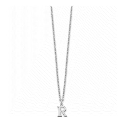 10K White Gold Cutout Letter R Necklace – view 2