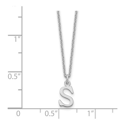 10K White Gold Cutout Letter S Necklace – view 3