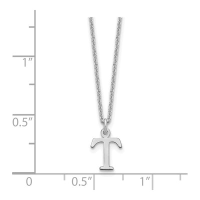 10K White Gold Cutout Letter T Necklace – view 3
