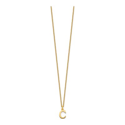 10K Yellow Gold Letter C Necklace – view 3