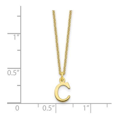 10K Yellow Gold Letter C Necklace – view 4