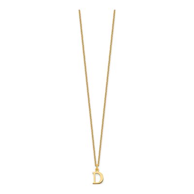 10K Yellow Gold Letter D Necklace – view 3