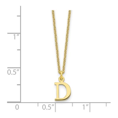 10K Yellow Gold Letter D Necklace – view 4