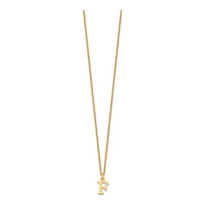 10K Yellow Gold Letter F Necklace – view 3