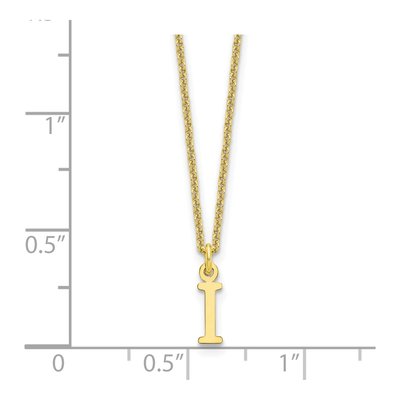 10K Yellow Gold Initial I Necklace – view 4