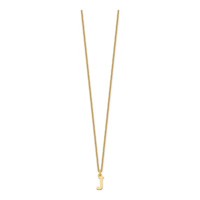 10K Yellow Gold Letter J Necklace – view 3