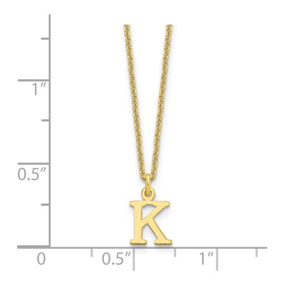 10K Yellow Gold Cut-Out Letter K Necklace – view 4