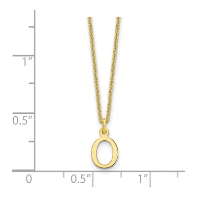 10K Yellow Gold Letter O Necklace – view 4