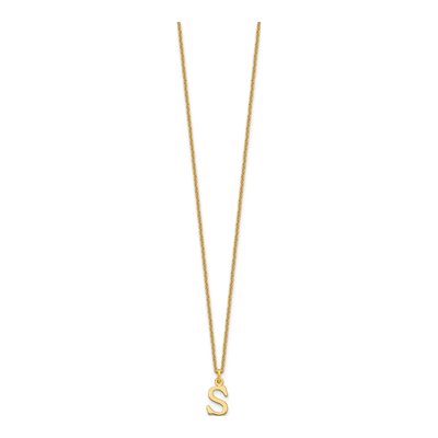 10K Yellow Gold Letter S Necklace – view 2