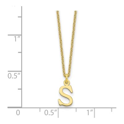 10K Yellow Gold Letter S Necklace – view 3
