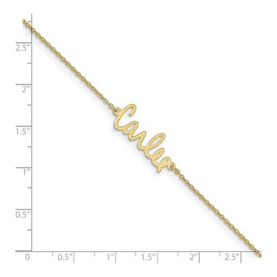 10K Yellow Gold Personalized Signature Bracelet – view 4