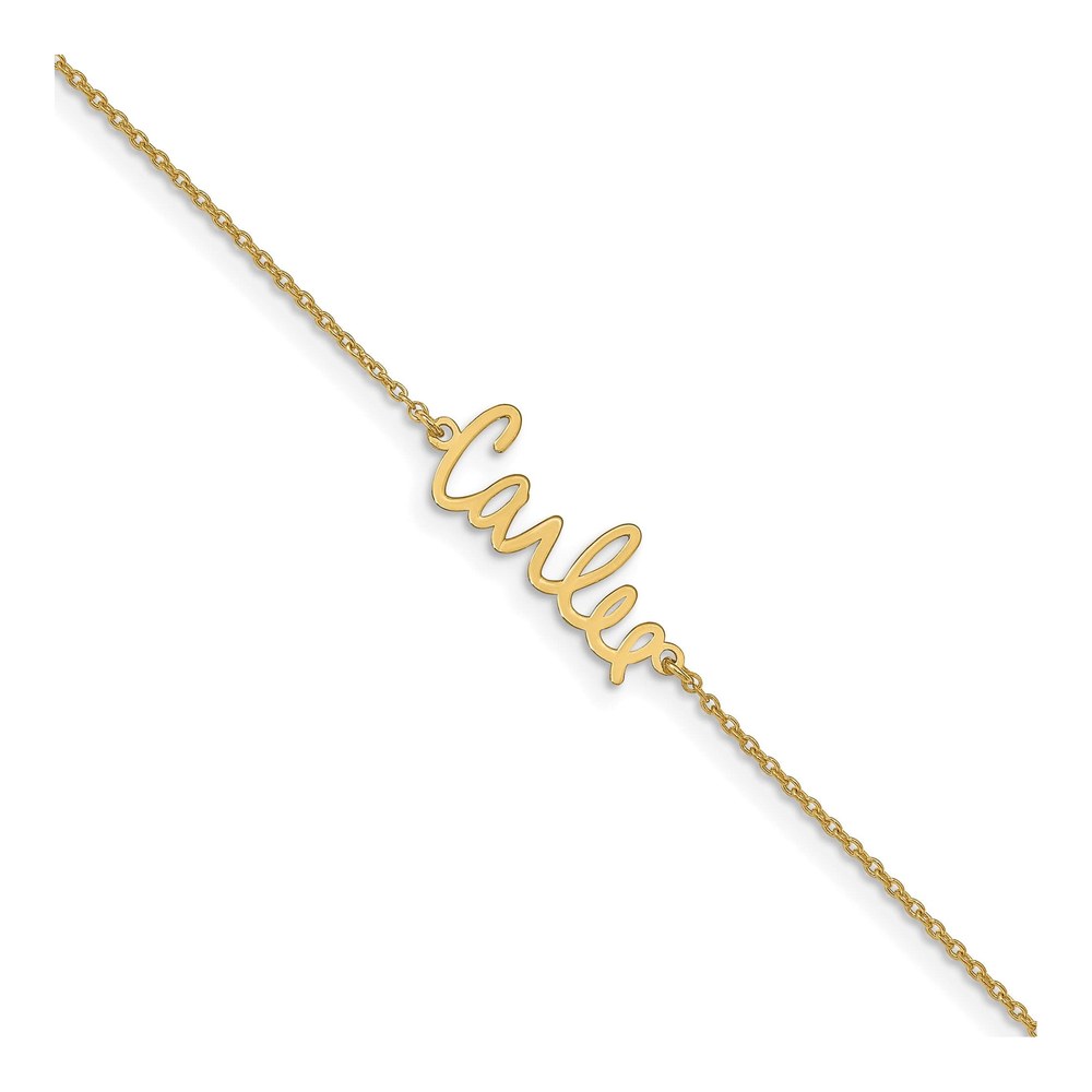 10K Yellow Gold Personalized Signature Bracelet