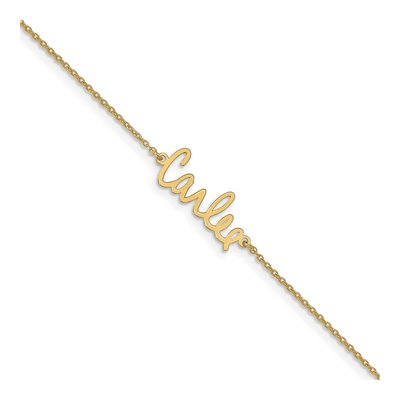 10K Yellow Gold Personalized Signature Bracelet