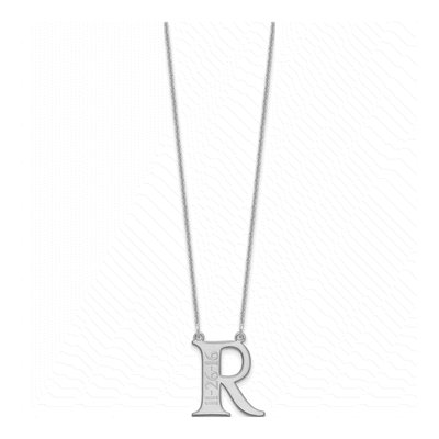 10K White Gold Initial Necklace – view 2