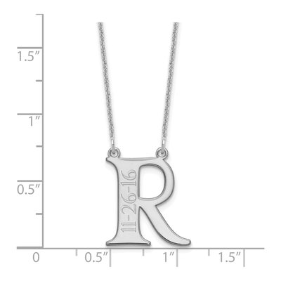 10K White Gold Initial Necklace – view 3