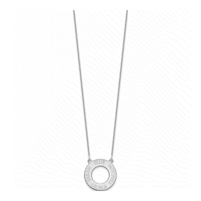 10K White Gold Personalized 4-Name Circle Necklace – view 2