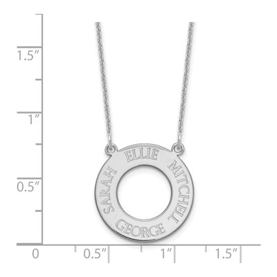 10K White Gold Personalized 4-Name Circle Necklace – view 3