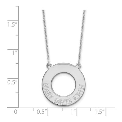 10K White Gold Personalized 3-Name Circle Necklace – view 3