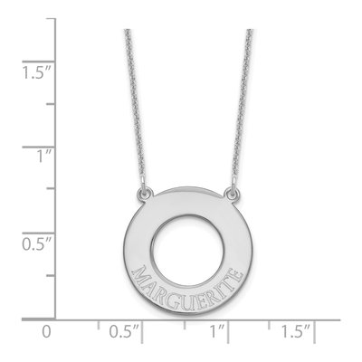 10K White Gold Open Circle Necklace – view 3
