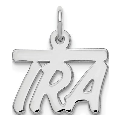 10K White Gold Personalized Name Plate Pendant – view 2