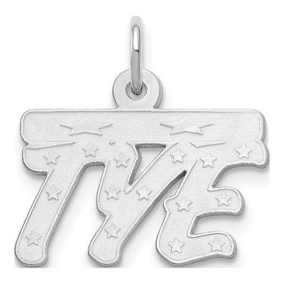 10K White Gold Personalized Name Plate Pendant – view 2