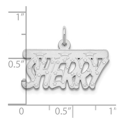 10K White Gold Personalized Name Plate Pendant – view 3