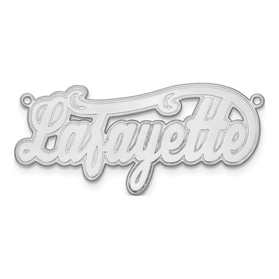 10K White Gold Personalized Name Plate Pendant – view 4