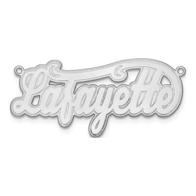 10K White Gold Personalized Name Plate Pendant – view 5