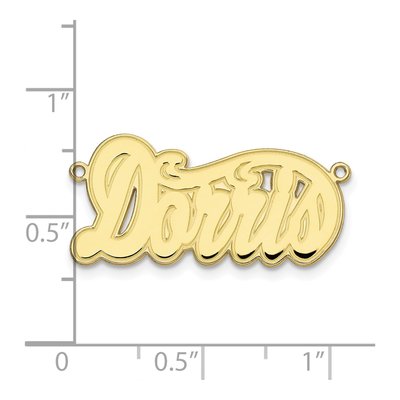 10K Yellow Gold Personalized Name Plate Pendant – view 3