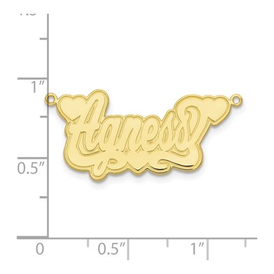 10K Yellow Gold Personalized Name Plate Pendant – view 3