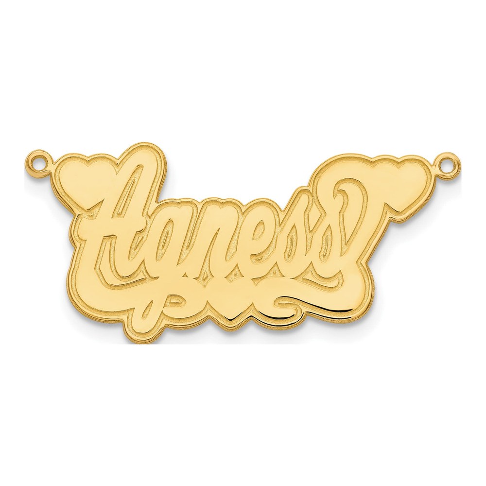 10k Yellow Gold Personalized Name Plate Necklace