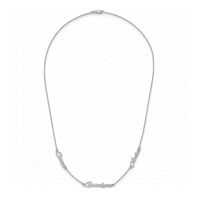 10K White Gold Personalized 3-Name Necklace – view 3