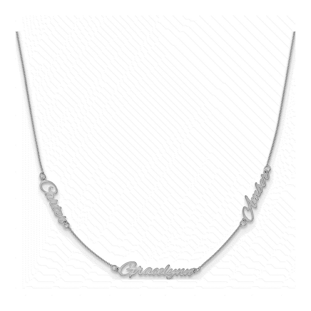 10K White Gold Personalized 3-Name Necklace