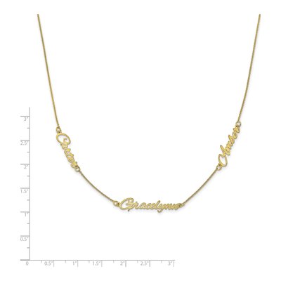 10K Yellow Gold 3-Name Personalized Necklace – view 2