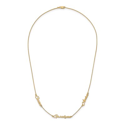 10K Yellow Gold 3-Name Personalized Necklace – view 3