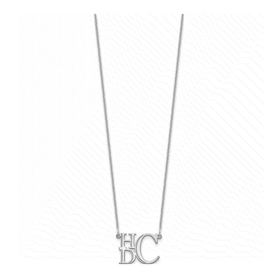 10K White Gold Personalized Monogram Pendant Necklace – view 2