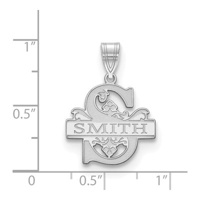 10K White Gold Filigree Letter Family Name Pendant – view 2