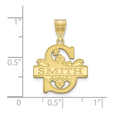 10K Yellow Gold Personalized Initial Name Pendant – view 2