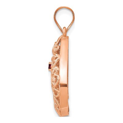 10K Rose Gold Personalized Tree of Life Birthstone Pendant – view 2