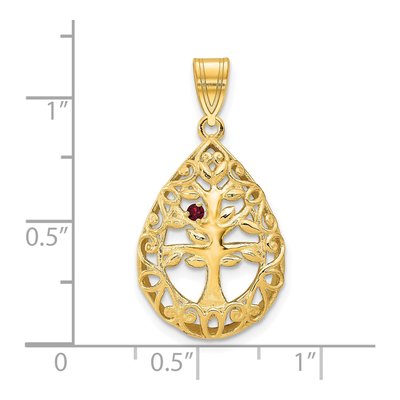 10K Yellow Gold Personalized Tree of Life Pendant – view 4