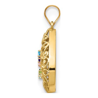10K Yellow Gold 5-Stone Tree of Life Pendant – view 3