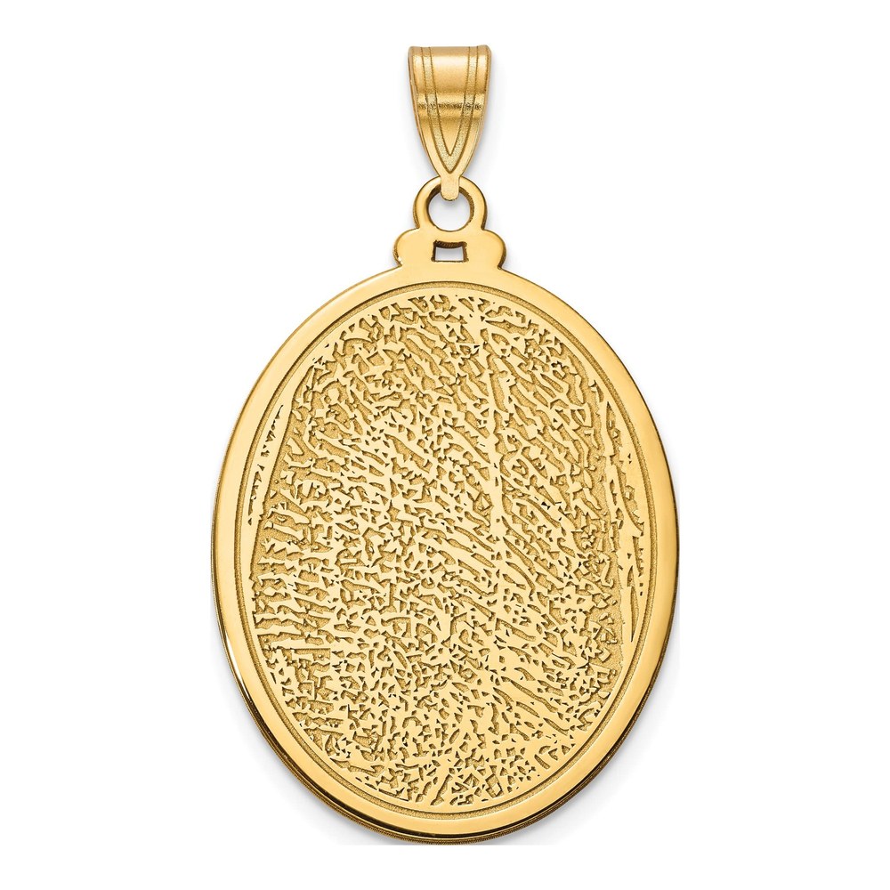 10K Yellow Gold Personalized Fingerprint Pendant