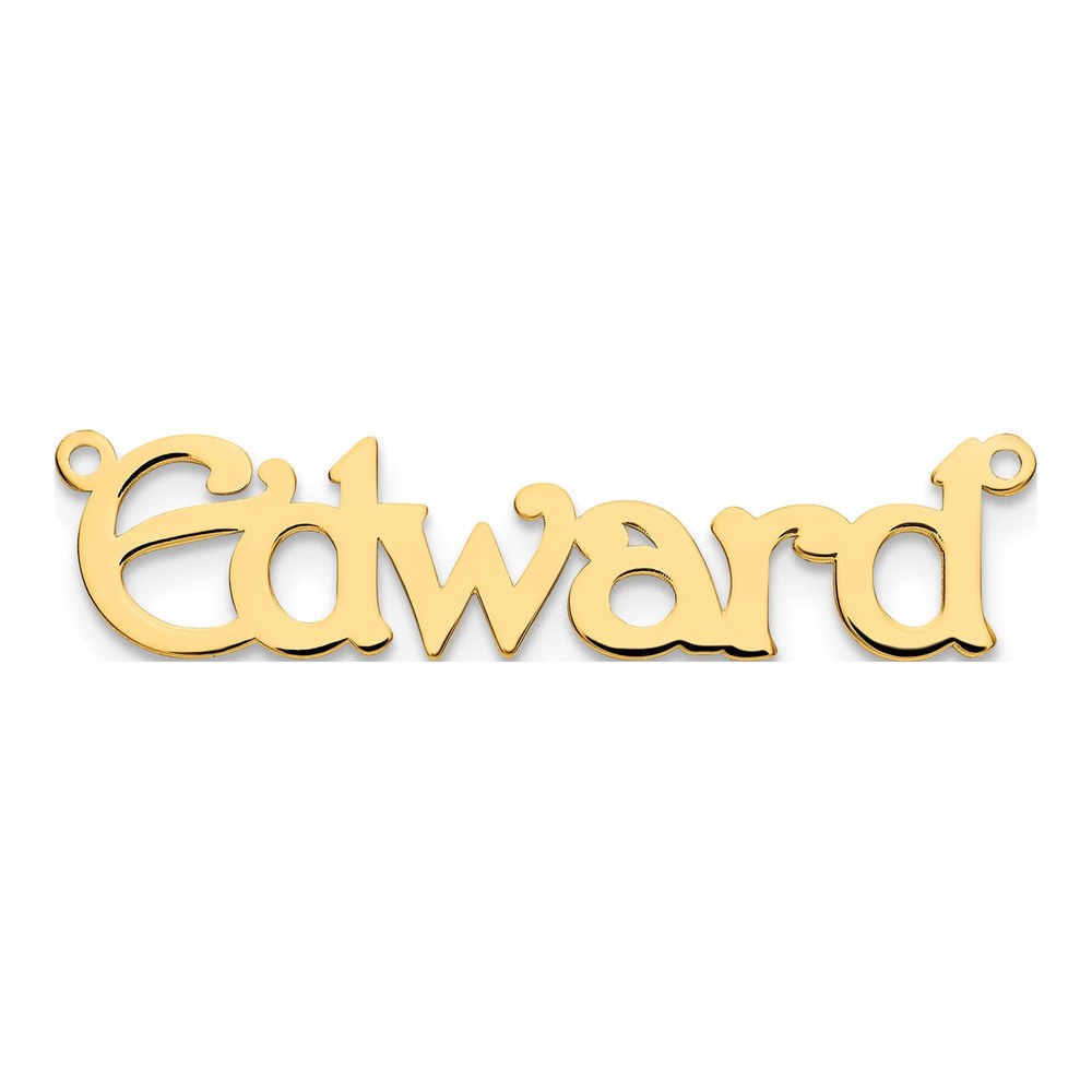 10K Yellow Gold Personalized Name Plate Pendant
