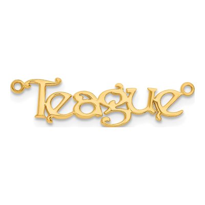 10K Yellow Gold Personalized Name Plate Pendant