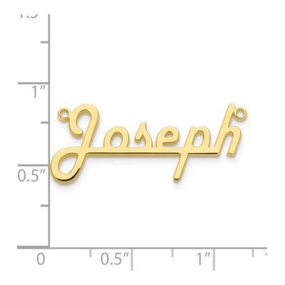 10K Yellow Gold Personalized Name Plate Pendant – view 3