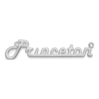 10K White Gold Harlow Font Underlined Name Plate Pendant – view 4